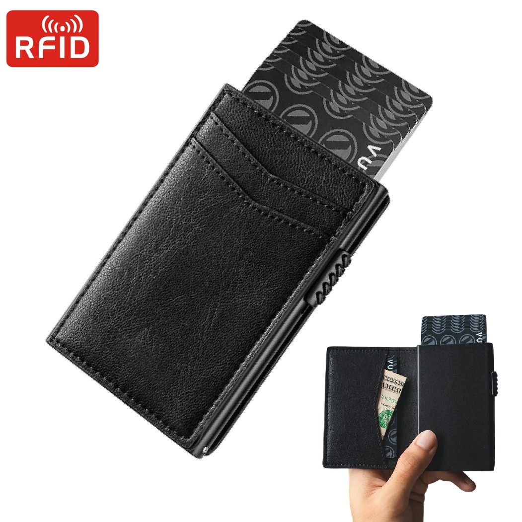 Card Top Loader - محفظة رجالي بسيطة وحامل بطاقات الائتمان
