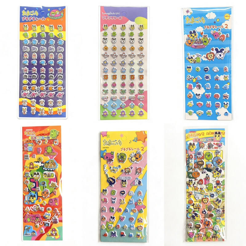 6 قطع ملصقات كرتونية على شكل ت - مراجعة Bandai Model Tamagotchi وسعره